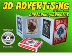 Objevení karetní hry z papírového letáku 3D Advertising 