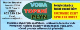 Voda - topení - plyn