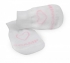 Kojenecké rukavičky pro novorozence bezešvé bílé s růžovým nápisem SCAMP