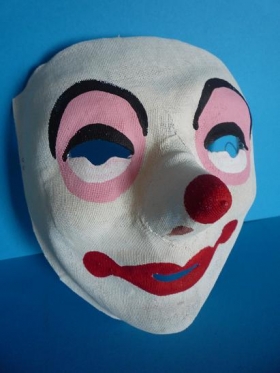 organtýnová maska - klaun