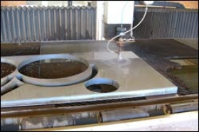 CNC řezání vodou 