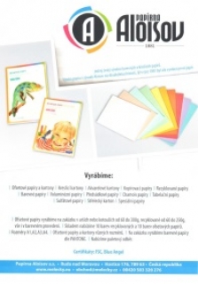 Barevné, bílé, kreslící, akvarelové, psací, balící, speciální papíry a kartony