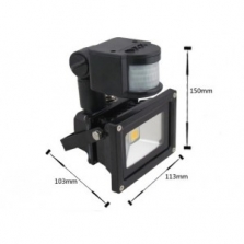10W LED reflektor bílá s PIR čidlem