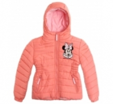 Zimní bunda Minnie Mouse světle oranžová vel.104