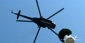 Přeprava materiálu vrtulníkem