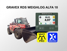 GRAVEX RDS WEIGHLOG 10 - palubní vážicí systém pro zemědělské nakladače