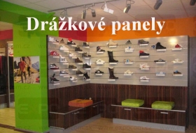 Drážkové panely Slatwall