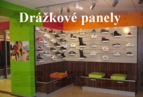 Drážkové panely Slatwall