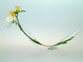 Oboustranná skleněná váza Free