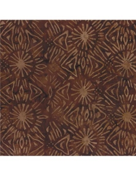 BATAVIAN BATIK-KVĚTY HNĚDÁ