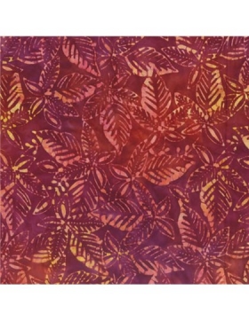 BATAVIAN BATIK-LISTY ČERVENÁ