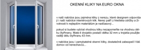 Kování na okna - okenní kliky euro