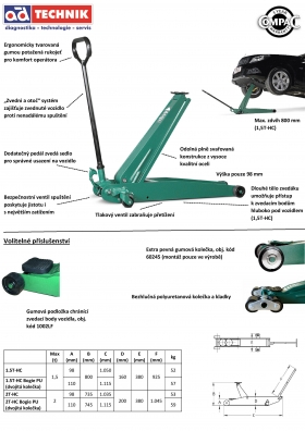 Zvedák Compac 1.5T-HC / 2T-HC