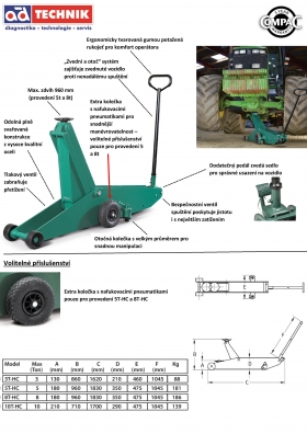 COMPAC pojízdné zvedáky 3-10 t