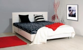 Dvoulůžková čalouněná postel s úložným prostorem Krios